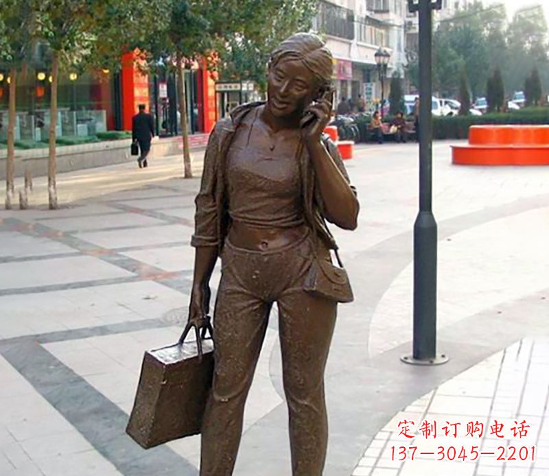 达州打电话女人现代人物雕塑