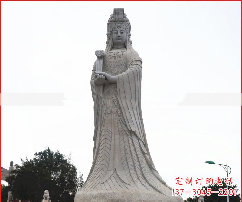 达州大理石大型妈祖神像雕塑