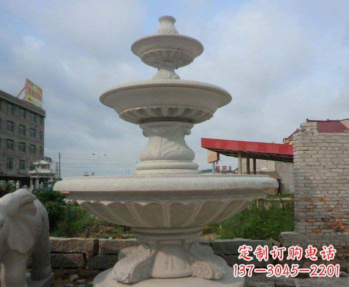 达州喷泉雕塑灵动精致的大理石美