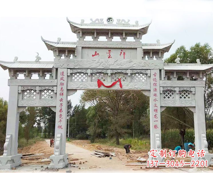 达州大理石牌坊雕塑
