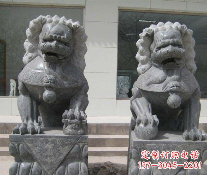 达州大理石雕刻的狮子雕塑