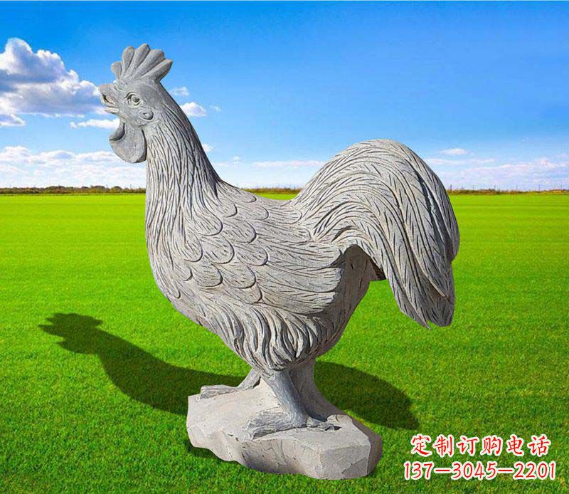 达州大理石公鸡雕塑精美的艺术瑰宝