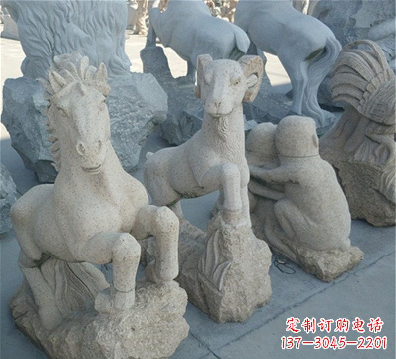 达州大理石公园动物雕塑