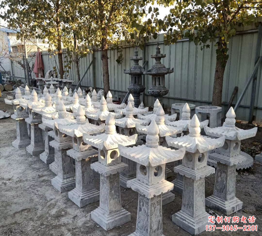 达州优雅摩登,大理石公园石灯雕塑