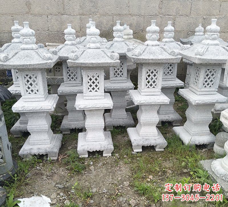 达州精美大理石石灯雕塑