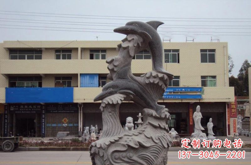 达州大理石海豚雕塑