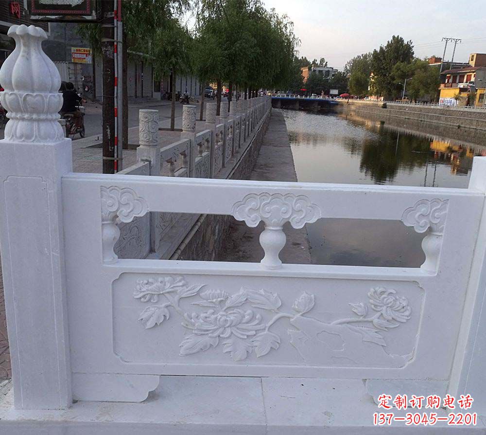 达州大理石荷花栏板雕塑