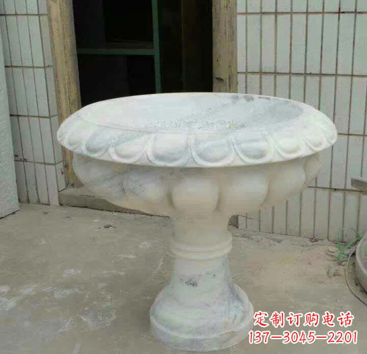 达州大理石花盆雕塑精美绝伦,艺术风采