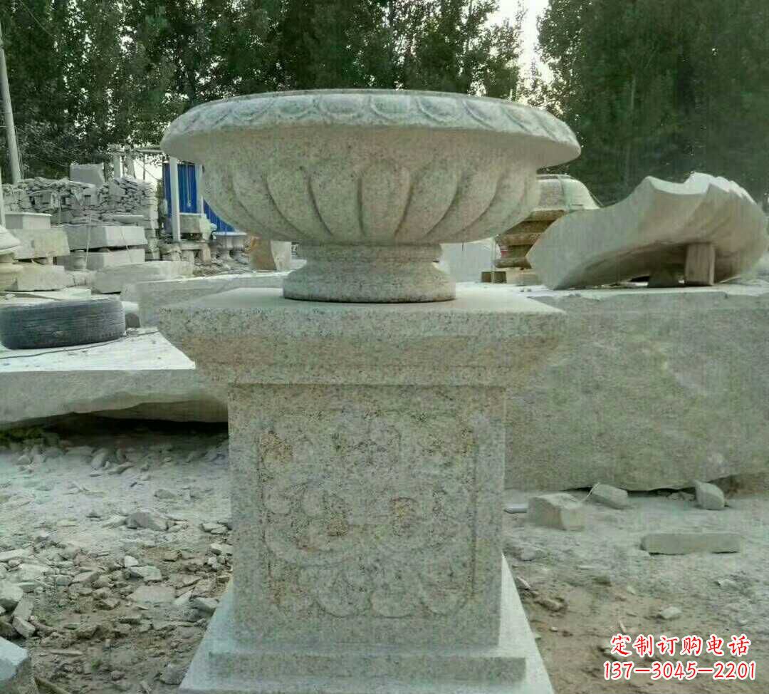 达州大理石花盆雕塑