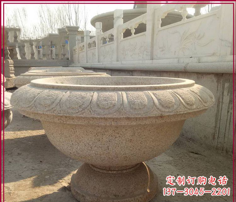 达州大理石花盆雕塑