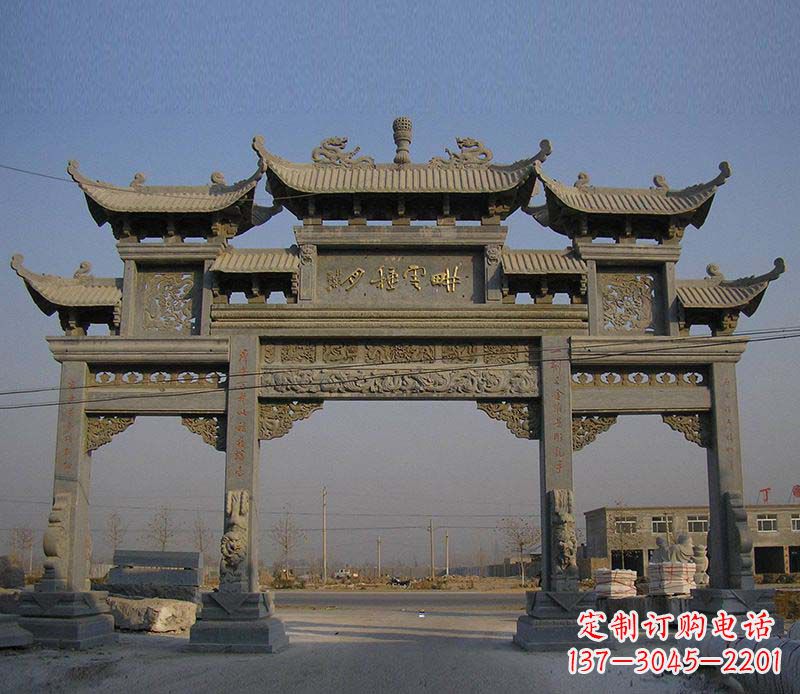 达州大理石牌楼雕塑定制