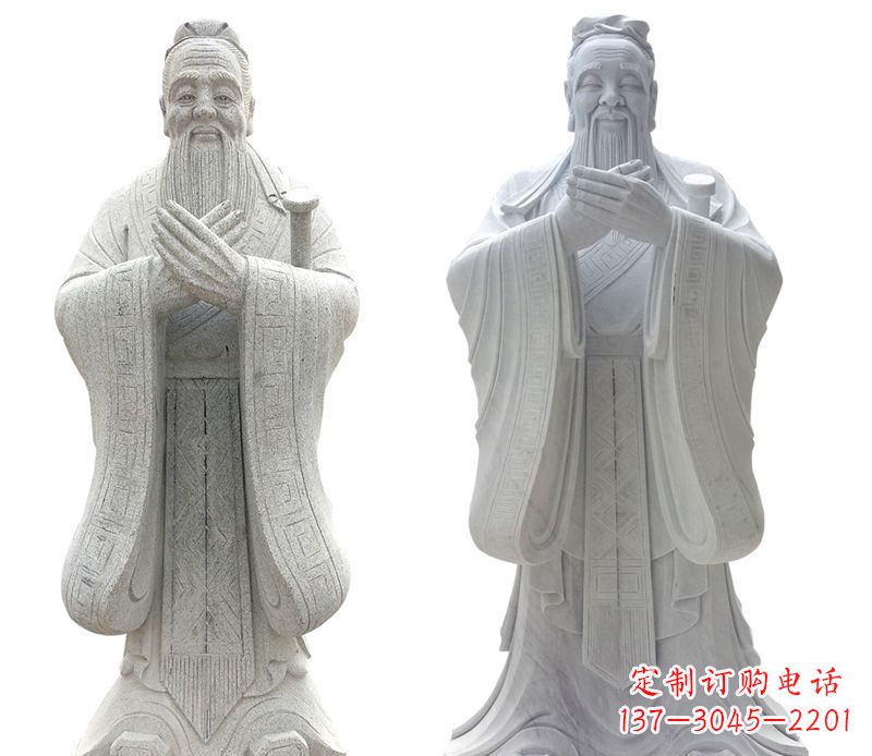 达州大理石孔子行教像古代名人石雕