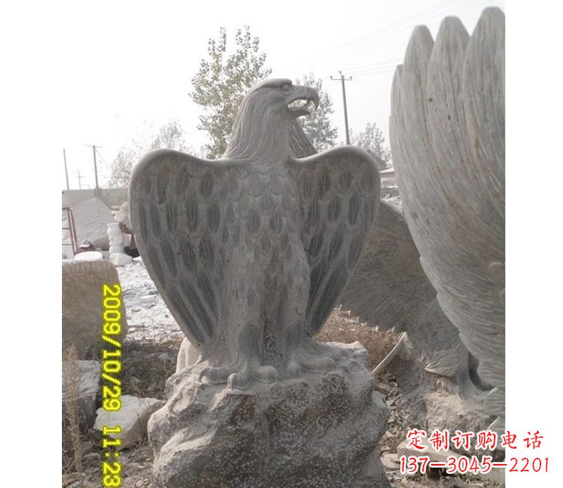 达州大理石老鹰雕塑,高贵雄威气势