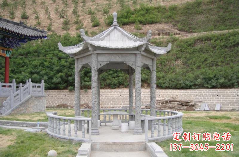 达州精美大理石凉亭雕塑