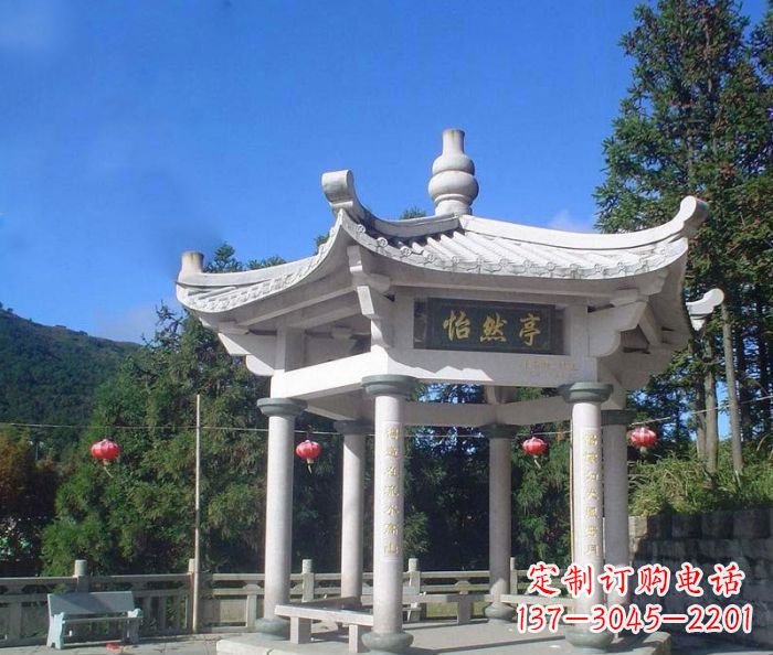 达州精美大理石凉亭雕塑