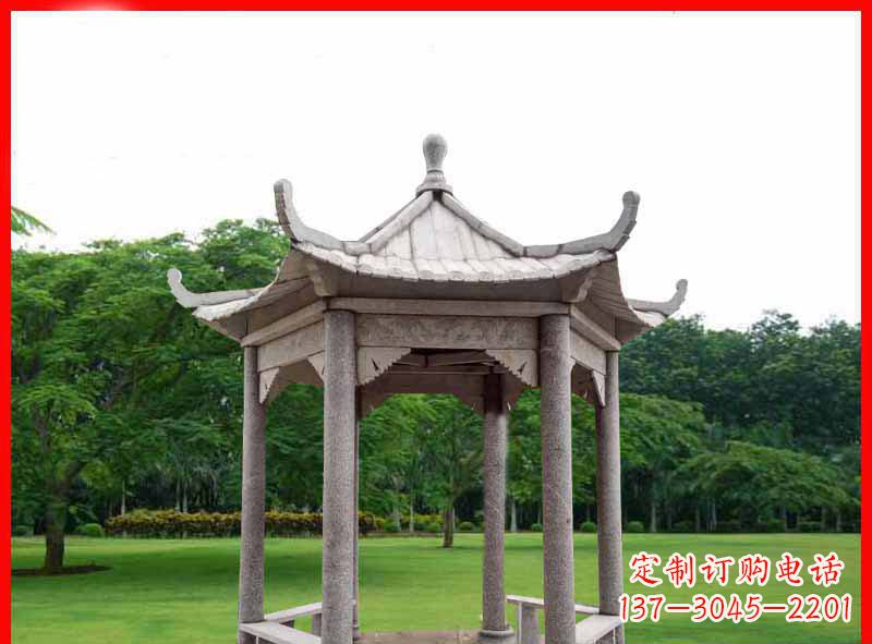达州精致大理石凉亭雕塑