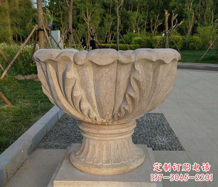达州大理石欧式花钵雕塑