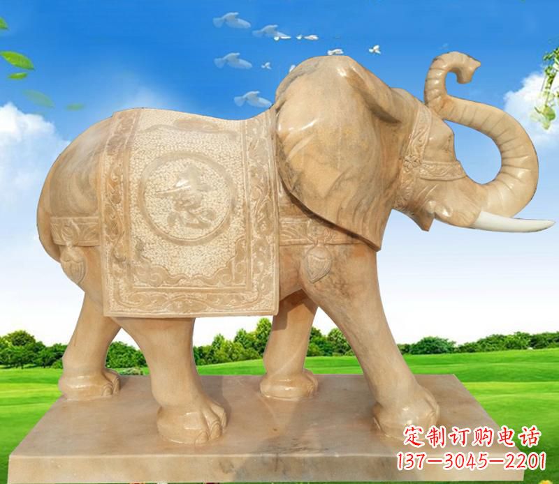 达州大理石喷水大象雕塑
