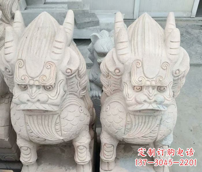 达州品质卓越的大理石麒麟古兽雕塑