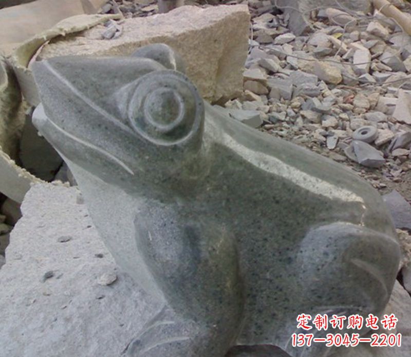 达州大理石青蛙石雕-质感细腻引人注目