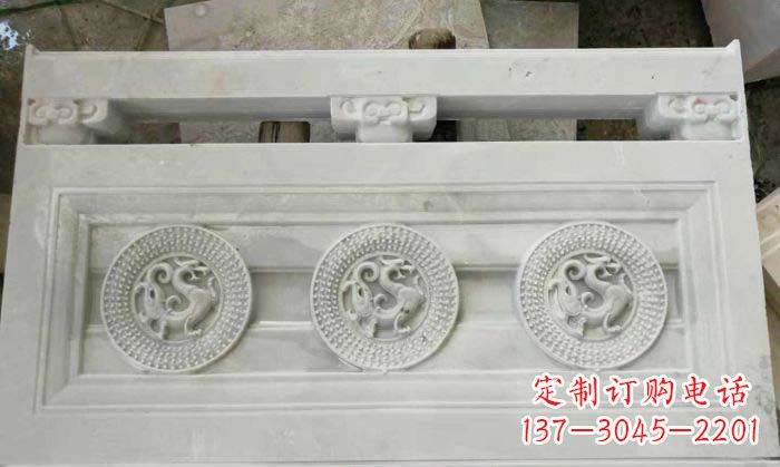 达州精美青龙石浮雕栏板雕塑