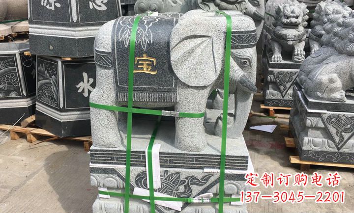达州大理石大象门口石雕