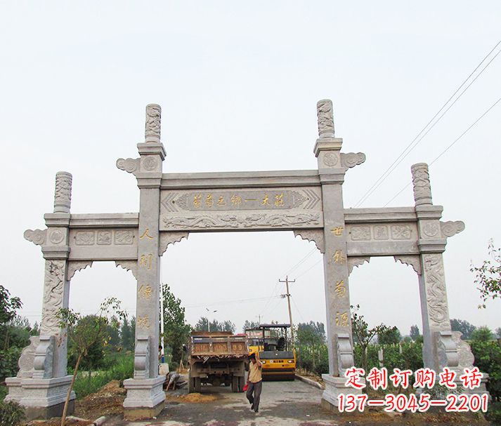 达州大理石牌坊石雕,艺术精髓永不凋零