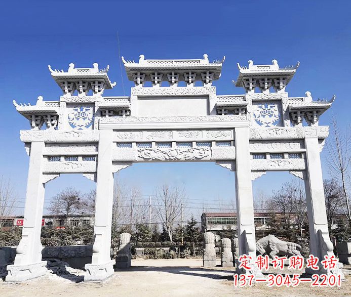 达州大理石牌坊石雕定制