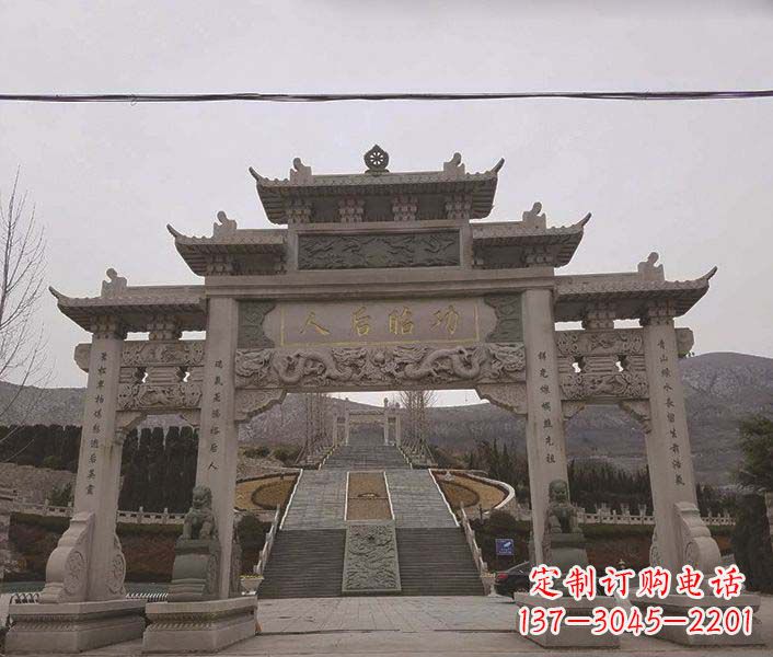 达州大理石牌坊石雕，精美别致，艺术魅力无限