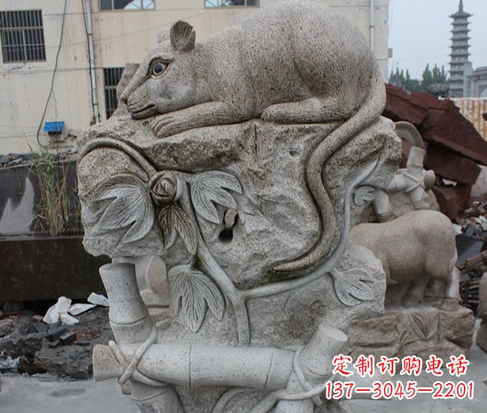 达州大理石生肖鼠石雕