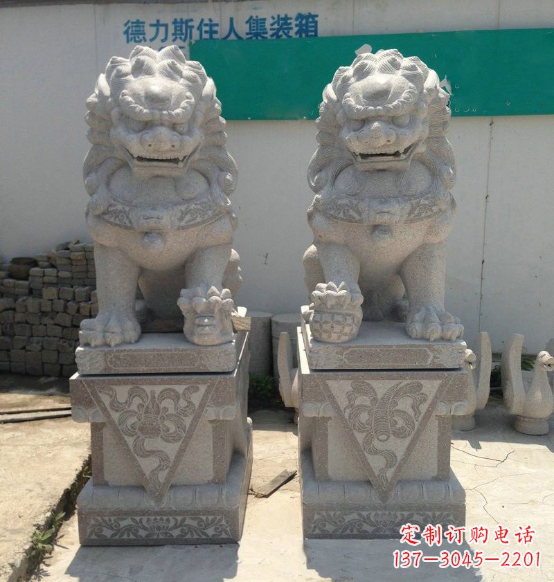 达州精致大理石狮子雕塑