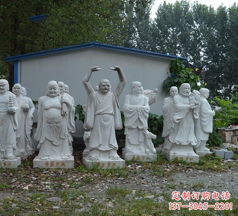 达州大理石罗汉雕塑,高贵雅致