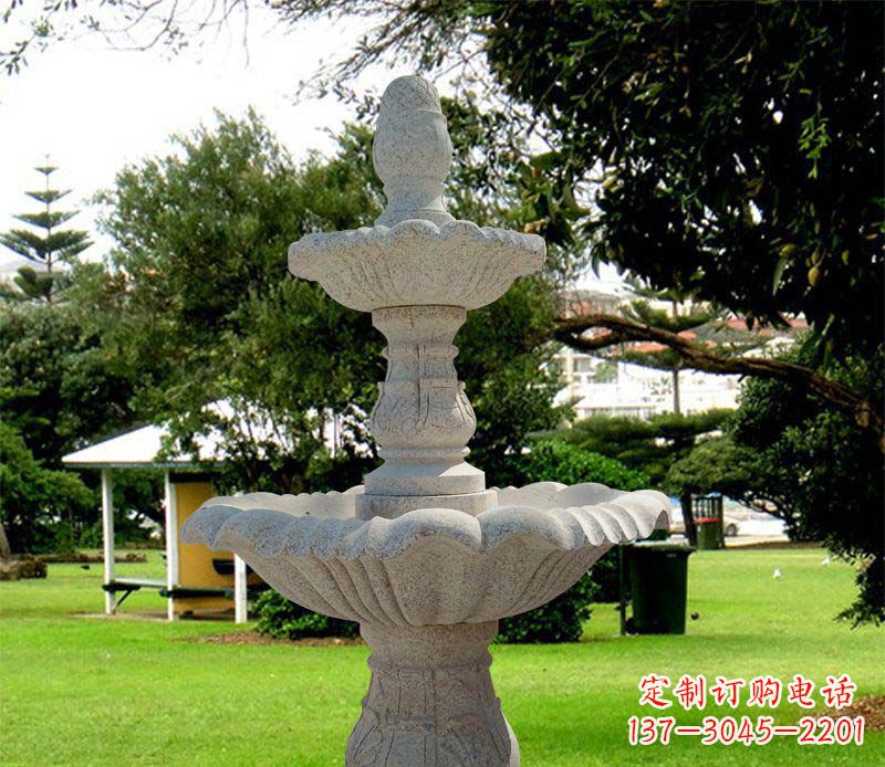 达州大理石双层喷泉雕塑,精美绝伦