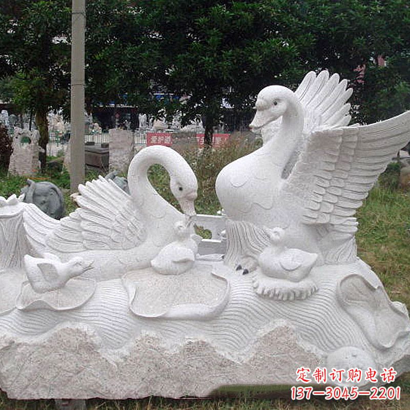 达州大理石天鹅精美雕塑