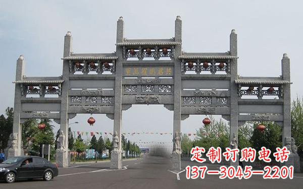 达州精美大理石牌坊雕塑