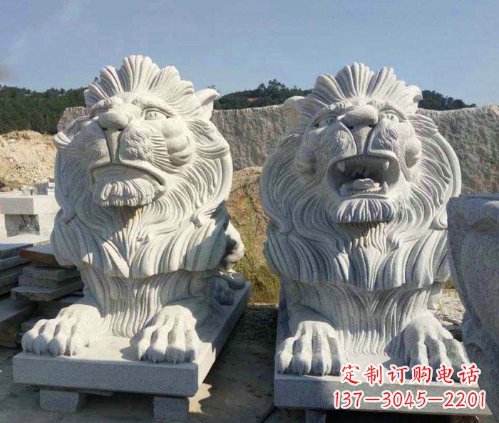达州大理石西洋欧式石狮子雕塑