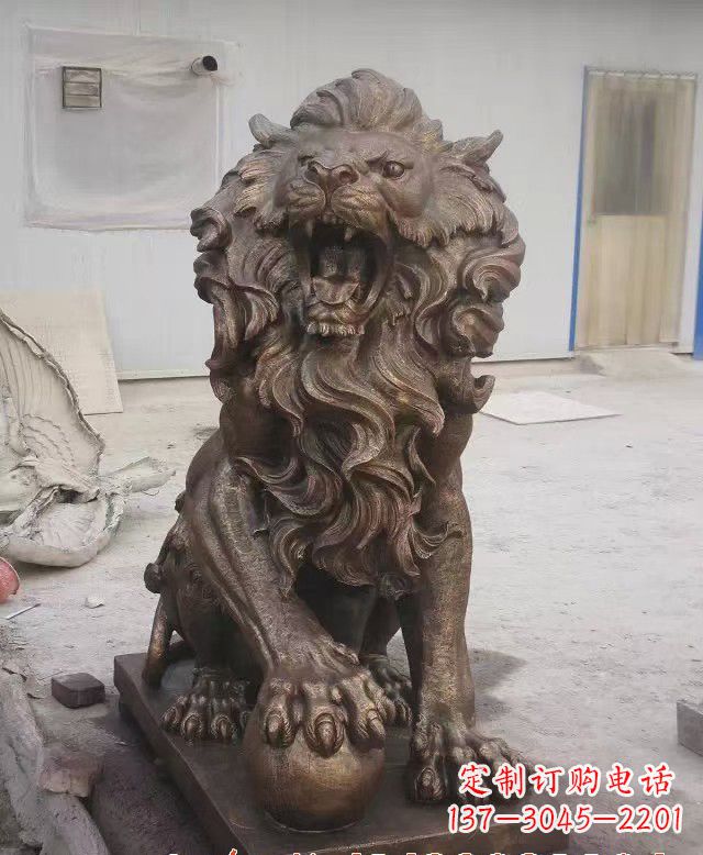 达州大理石狮子雕塑,演绎优雅狮子魅力