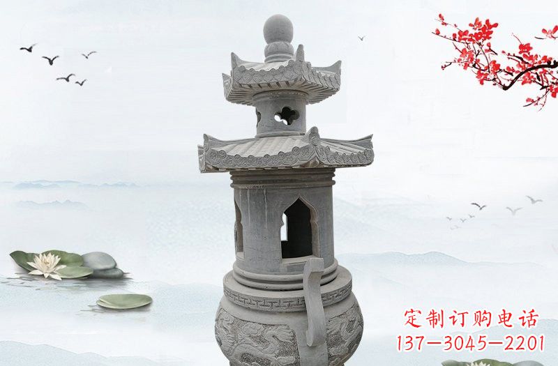 达州精美工艺石香炉雕塑