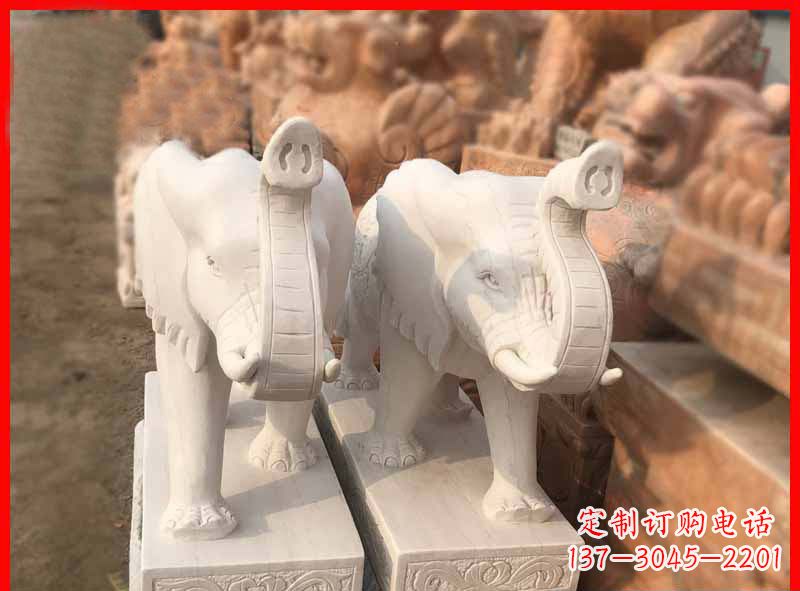 达州产品名称大理石小象招财石雕