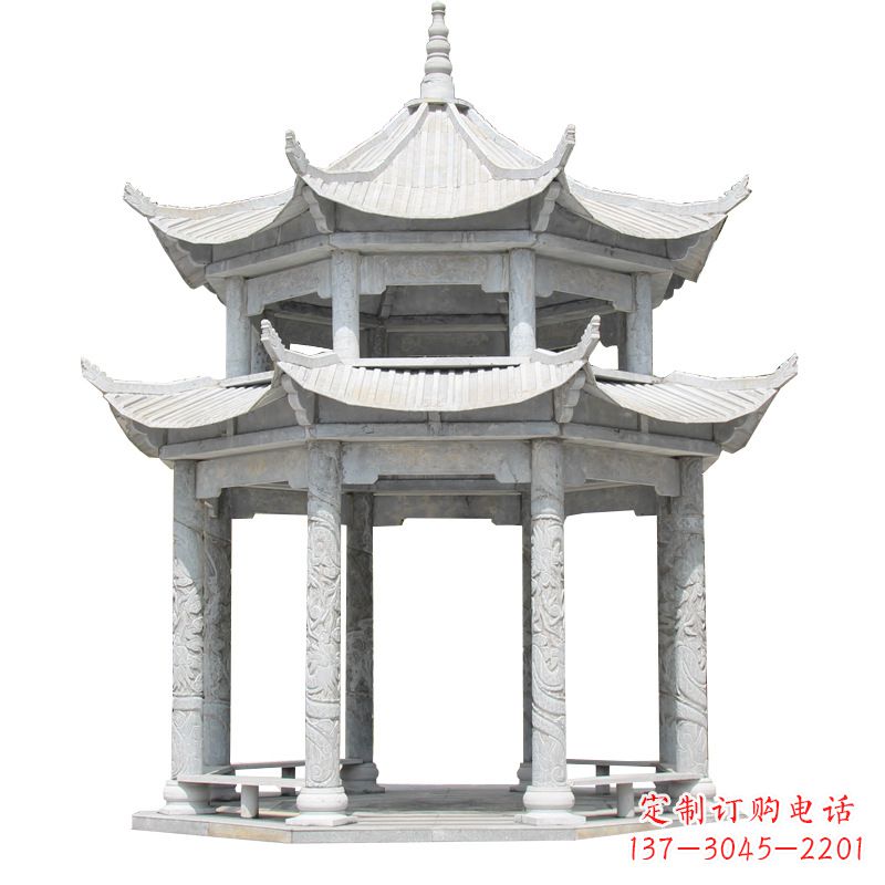 达州大理石古建凉亭雕塑