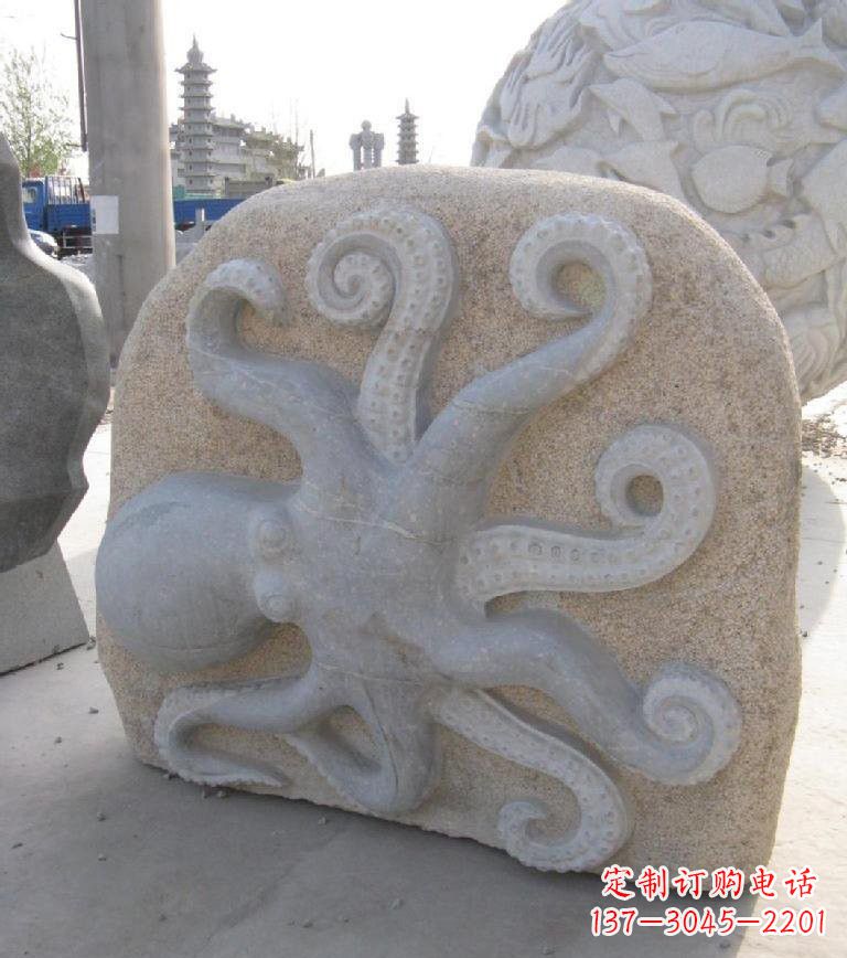 达州精美大理石章鱼雕塑