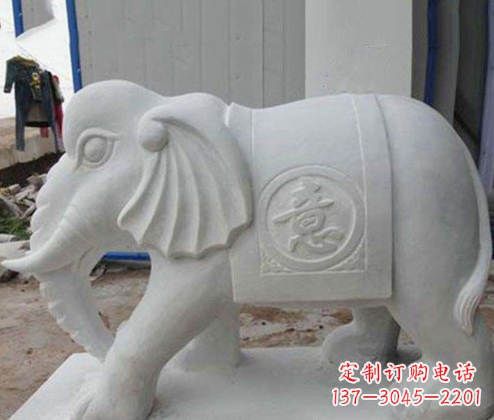 达州传承财富祝福,大理石招财大象雕塑