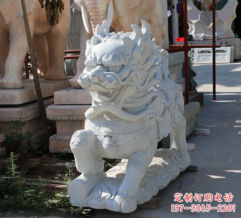 达州大理石镇宅——麒麟雕塑
