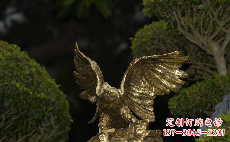 达州精美大鹏展翅老鹰铜雕