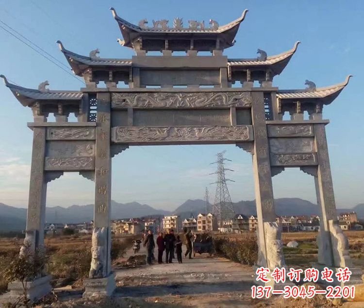 达州大石牌坊雕塑—中领雕塑定制专业