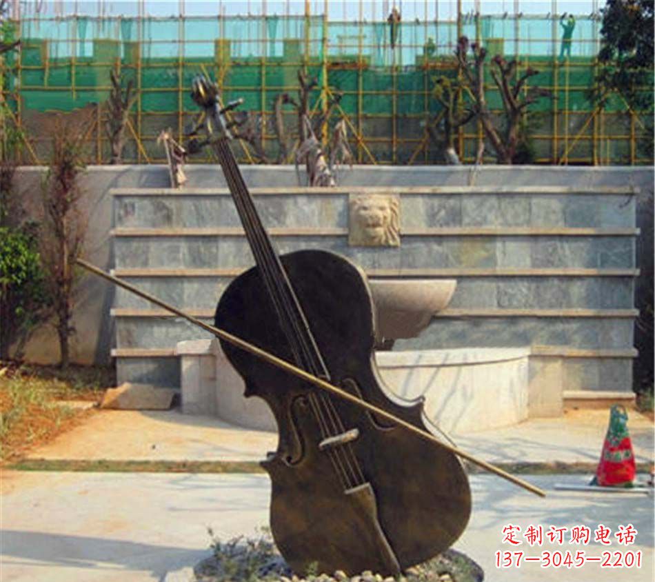 达州精美大提琴铜雕