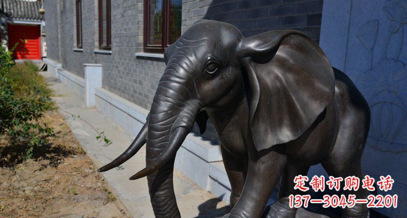 达州优雅大象铜雕
