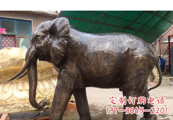 达州精美大象铜雕塑