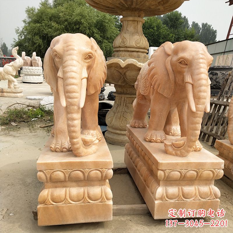 达州大象石雕艺术品