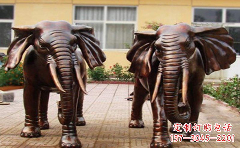 达州大象铜雕艺术塑像